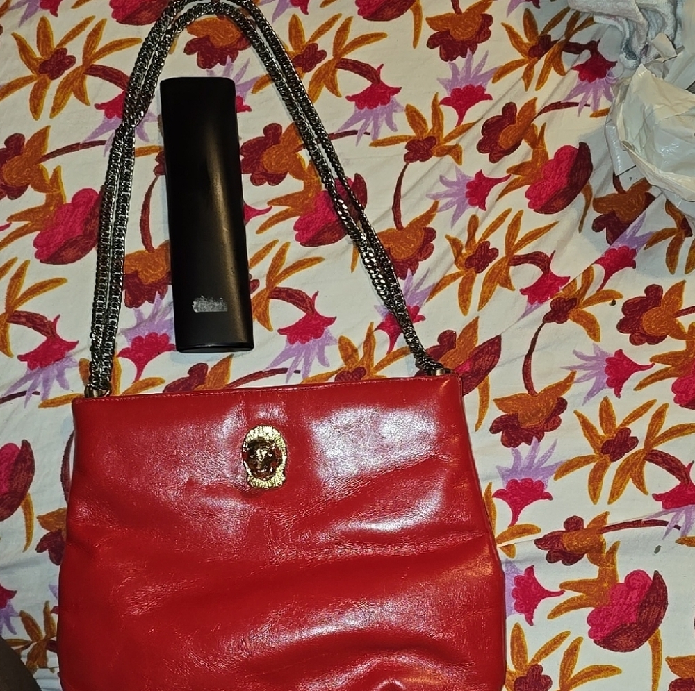 Red Leather Ruth Saetz Shoulder Bag - Picture 7 of 7